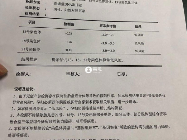 無創dna主要是一個篩查技術不能判斷男女